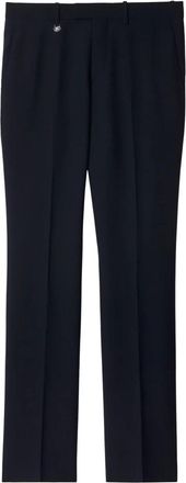 Burberry Suit Trousers, male, Blue, Size: M Blue Wool Slim Fit Trousers