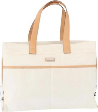 Burberry Pre-owned Black Label Tote Bag - Dames - Vintage Shopper - Wit - ONE Size - Vintage