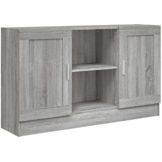 vidaXL Aparador De Madera Contrachapada Gris Sonoma 120x30,5x70 Cm Vidaxl