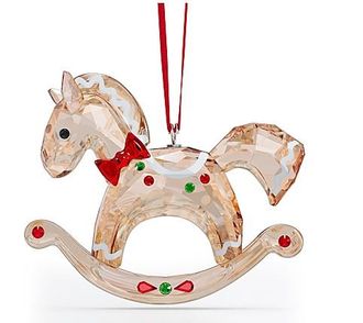 Swarovski Holiday Cheers Crystal Gingerbread Rocking Horse Ornament