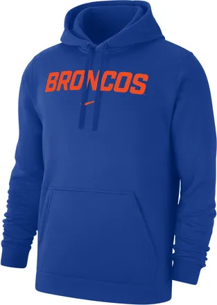 Nike Boise State Club Fleece Nike Mens College Pullover Hoodie in Blue | M31777BOIS-RYL