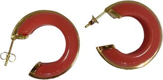 Lucas Jack Womens Resin Earrings With Accents In Coral