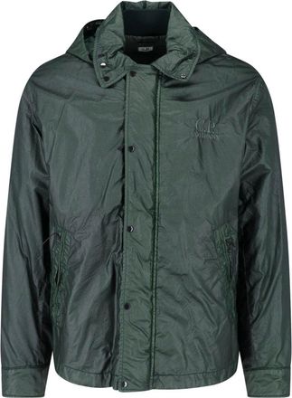 C.P. Company Hooded Jacket with Integrated Goggles and Textured Fabric