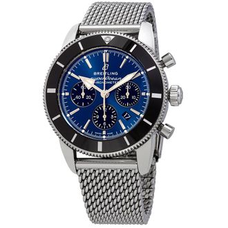 Breitling Pre-owned Breitling Superocean Chronograph Automatic Blue Dial Mens Watch AB0162121C1A1