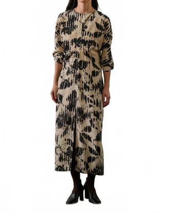 SOEUR Francine Midi Dress In Pale Yellow/black
