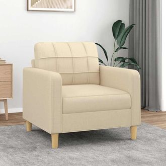 vidaXL Sill&oacute;n De Tela Color Crema 60 Cm Vidaxl