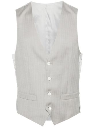Corneliani Jas met visgraat-patroon - Grijs