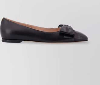 Valentino Garavani leather bow ballerina shoes