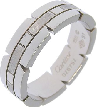 Cartier Tank Fran&ccedil;aise Ring 18K White Gold Size 8.5 Size M