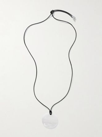 Sophie Buhai Collana In Cordoncino E Argento Con Quarzo Medium Full Moon - Neutri