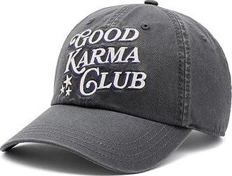 Spiritual Gangster Karma Club Dad Cap Baseball Womens Caps Vintage Black, Cotton