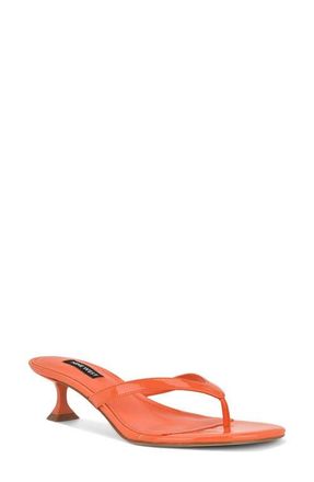 Nine West Cruise Kitten Heel Flip Flop in Orange at Nordstrom, Size 8.5
