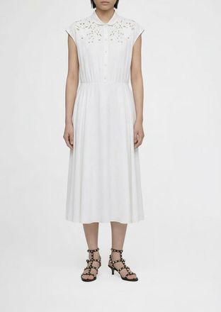 Valentino Abito chemisier Valentino in cotone con inserti in pizzo