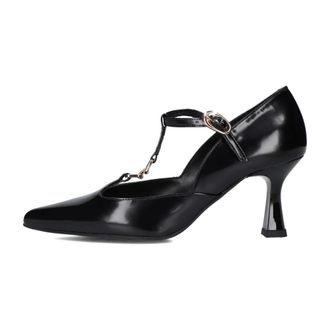 Lodi Schoenen, Dames, Zwart, 39 EU, Wol, Zwarte Gamo Pumps met Kegelhak