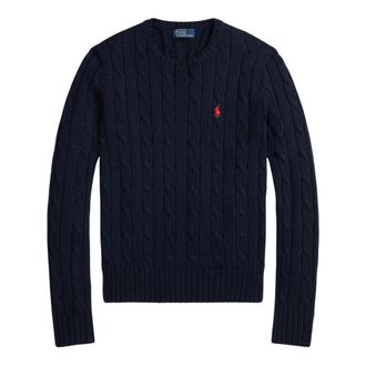 Ralph Lauren Round-neck Knitwear, female, Blue, Size: S Ralph Lauren Sweaters Blue