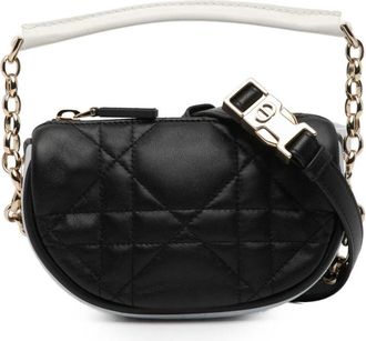 Dior Pre-owned Shoulder Bags, female, Black, Size: ONE SIZE Pre-owned Quilted Leather Belt Bag