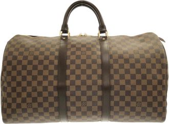 Louis Vuitton Brown Coated Canvas Boston Bag (Pre-Owned)