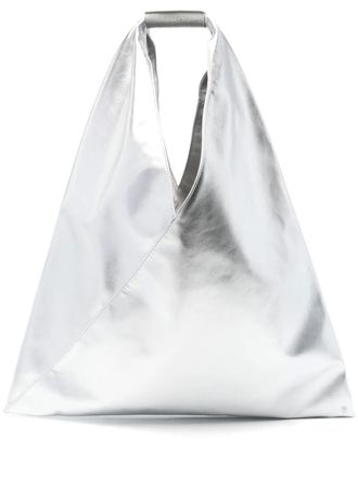 Maison Margiela medium Japanese shoulder bag - women - Polyester/Alfa/Viscose/Polyurethane/Calf Leather/Cotton/Copper - OS - Silver