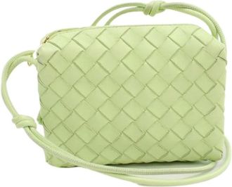 Bottega Veneta Pre-owned Cross Body Bags, female, Green, Size: ONE SIZE Pre-owned Intrecciato Shoulder Bag