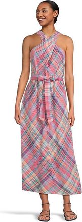 Tommy Bahama Coastal Dreams Halter Midi Dress Womens Dress Melon Berry : LG (US 12-14), Linen/Viscose