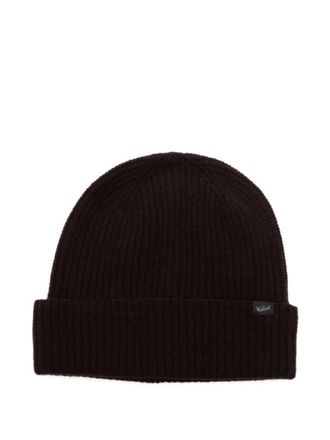 Woolrich Brown Logo Beanie Hat