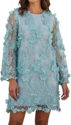 Mestiza New York Flora Mini Dress In Turquoise Blue