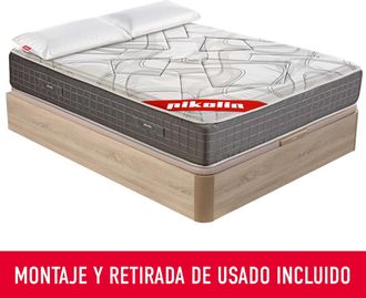 Pikolin Colch&oacute;n y Canap&eacute;, Muelles ensacados y Visco, madera, 150x190