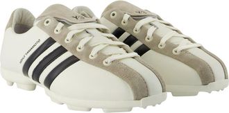 Yohji Yamamoto Unisex Leather Colorblock Sneaker White Calfskin