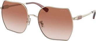 Coach HC7142 CD476 942913 Womens Sunglasses Gold Size 58