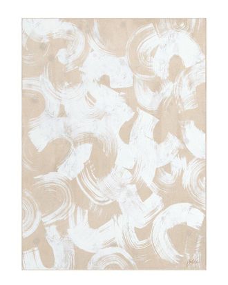 Empire Art Direct Swish Stone I Washable Abstract Art Area Rug