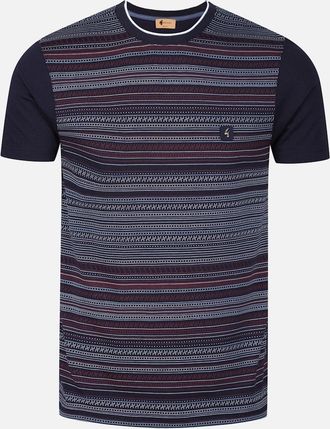 Gabicci Vintage 1973 Mens Burbeck Short Sleeve AOP T-Shirt | Navy - Blue - Size: 36