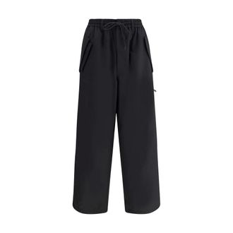 Yohji Yamamoto Broeken, Heren, Zwart, M, Wol, Verfijnde wollen straight-leg broek