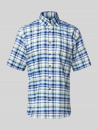 Eterna Modern Fit Business-Hemd mit 1/2-Arm in Gruen, Gr&ouml;&szlig;e 42