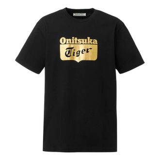 Onitsuka Tiger Logo T-Shirt Black Gold 2183B174-001