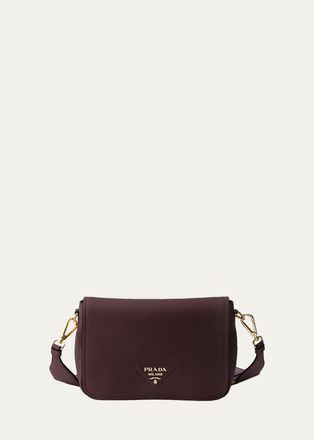 Prada Daino Flap Soft Leather Crossbody Bag