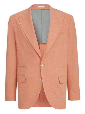 Brunello Cucinelli peaked-lapels blazer - Orange