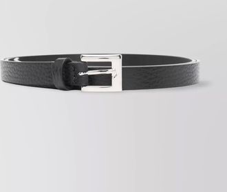 Parosh adjustable textured leather belt with 1.5 cm height