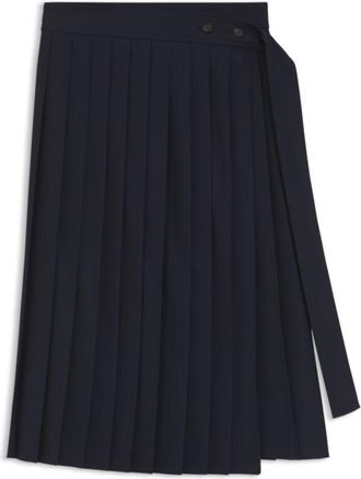 BOSS Pleated skirt in a wool blend