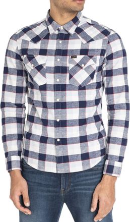 Lee Mens Western Shirt Casual, White (Blueprint Lh), XXXX-Large