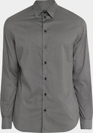 Emporio Armani Men & apos;s Contrast Geometric Button-Front Shirt