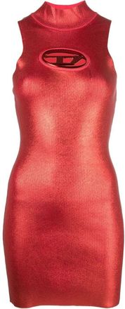 Diesel M-Arcey logo-plaque minidress - women - Polyamide/Polyester/Spandex/Elastane/Rayon - S - Red