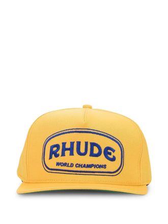 Rhude logo-embroidery baseball cap - Yellow