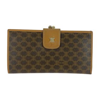 Celine Brown Pvc Leather Long Wallet (Bi-Fold) (Pre-Owned)