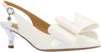 J. Rene&eacute; Delmare Slingback Pump in White Patent at Nordstrom, Size 10.5