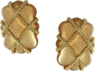 Olivia Welles Quilted Statement Earrings in Gold at Nordstrom Rack