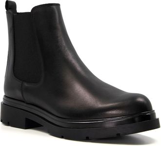 Dune London Womens Ladies PINOT Suede Chelsea Boots - Black Leather (archived) - Size UK 8