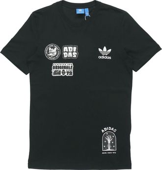 adidas originals 3M Reflective animal Graffiti Short Sleeve Black BS3167