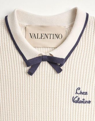 Valentino Top In Cotone Donna BETULLA/PROVENCE BLUE/BETULLA XL