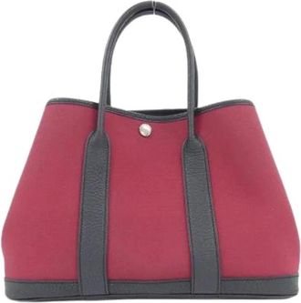 Herm&egrave;s Pre-owned Garden Handbag - Dames - Vintage Shopper - Rood - ONE Size - Leer - Vintage