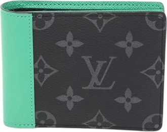 Louis Vuitton Pre-owned Monogram Eclipse Bi-fold Portemonnee - Dames - Vintage Accessoires - Veelkleurig - ONE Size - Leer - Vintage